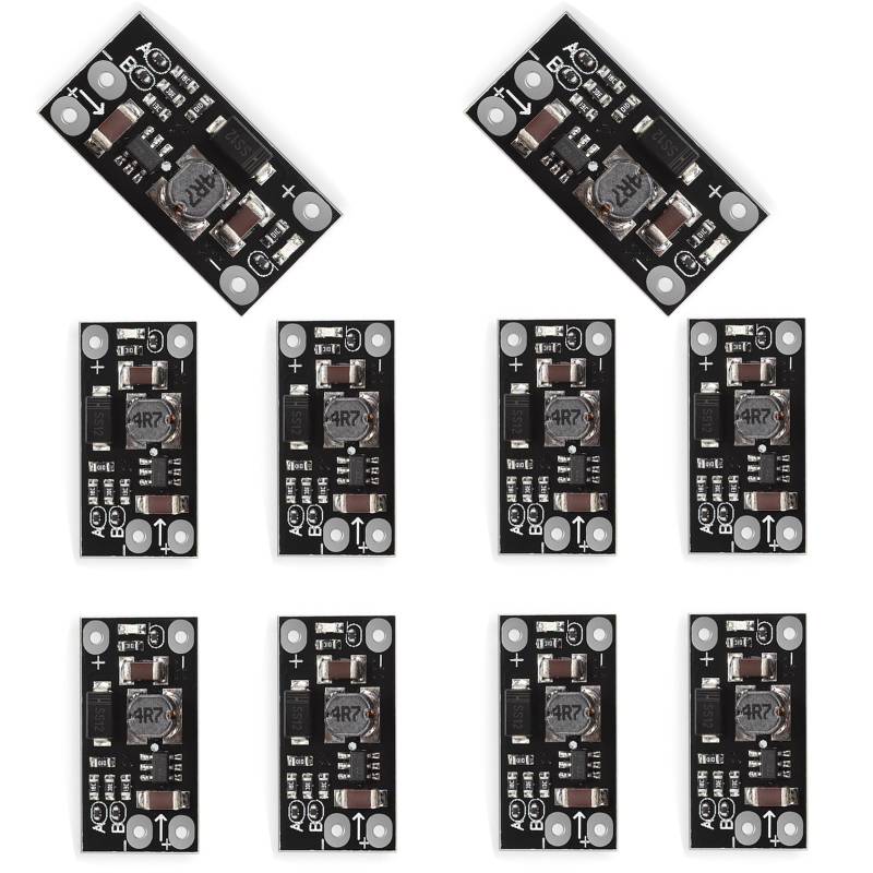 Yizhet Step Up Boost Converter 10 Stück DC-DC Wandler 3,7V Auf 5V 8V 9V 12V Spannungsregler mit Led-Anzeige von Yizhet