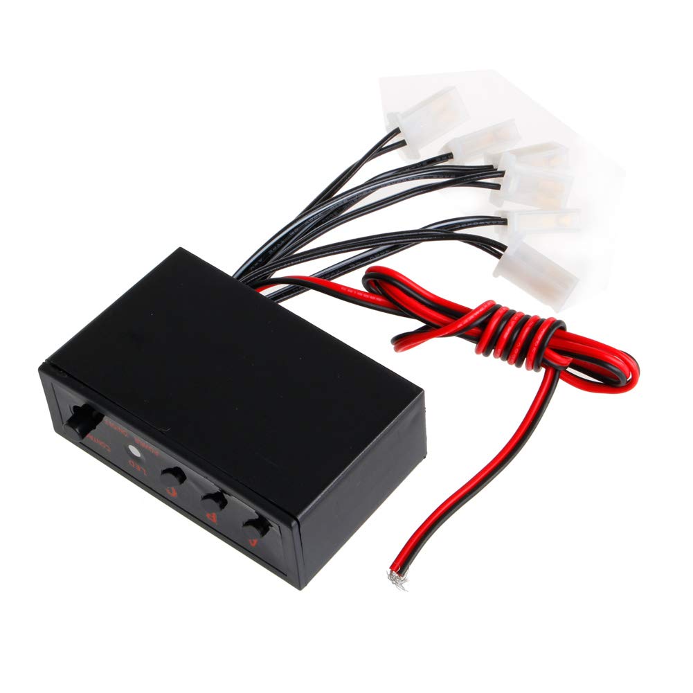 Yjcnelcr 6 Möglichkeiten für 12 V blinkende Controller-Box, Blinkmodul für LED-Brems-Rücklicht, Bremslicht, Bremslicht, Bremslicht, Bremslicht von Yjcnelcr