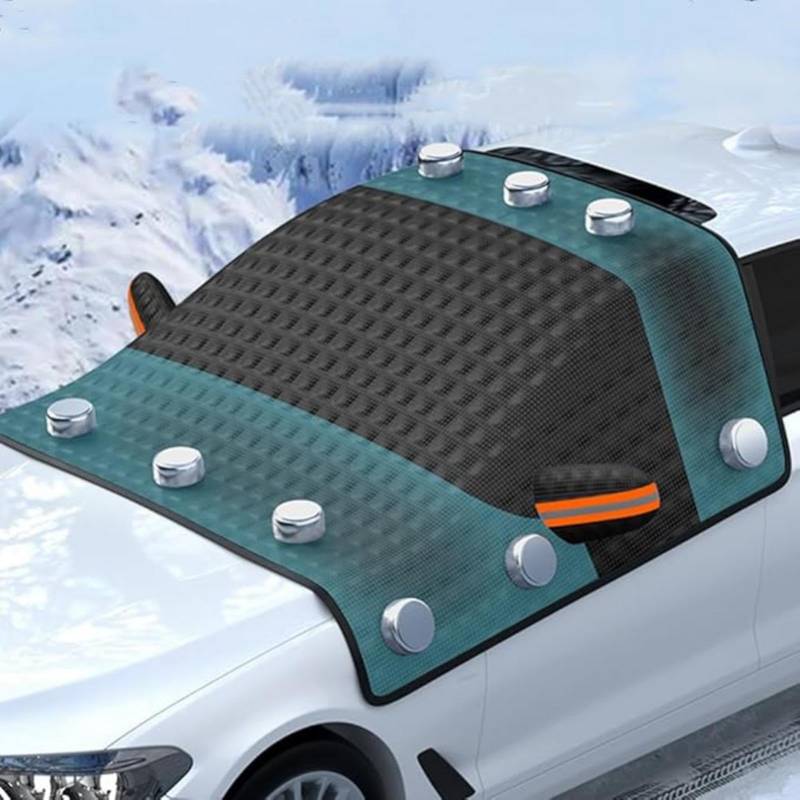 Magnetische Windschutzscheibenabdeckung, 2025 Neue Anti-Schnee-Autoabdeckung, Faltbarer Windschutzscheibenschutz | Auto-Windschutzscheibenabdeckung Für EisUnd Schnee, Winter-Autozubehör von Yjkedfh