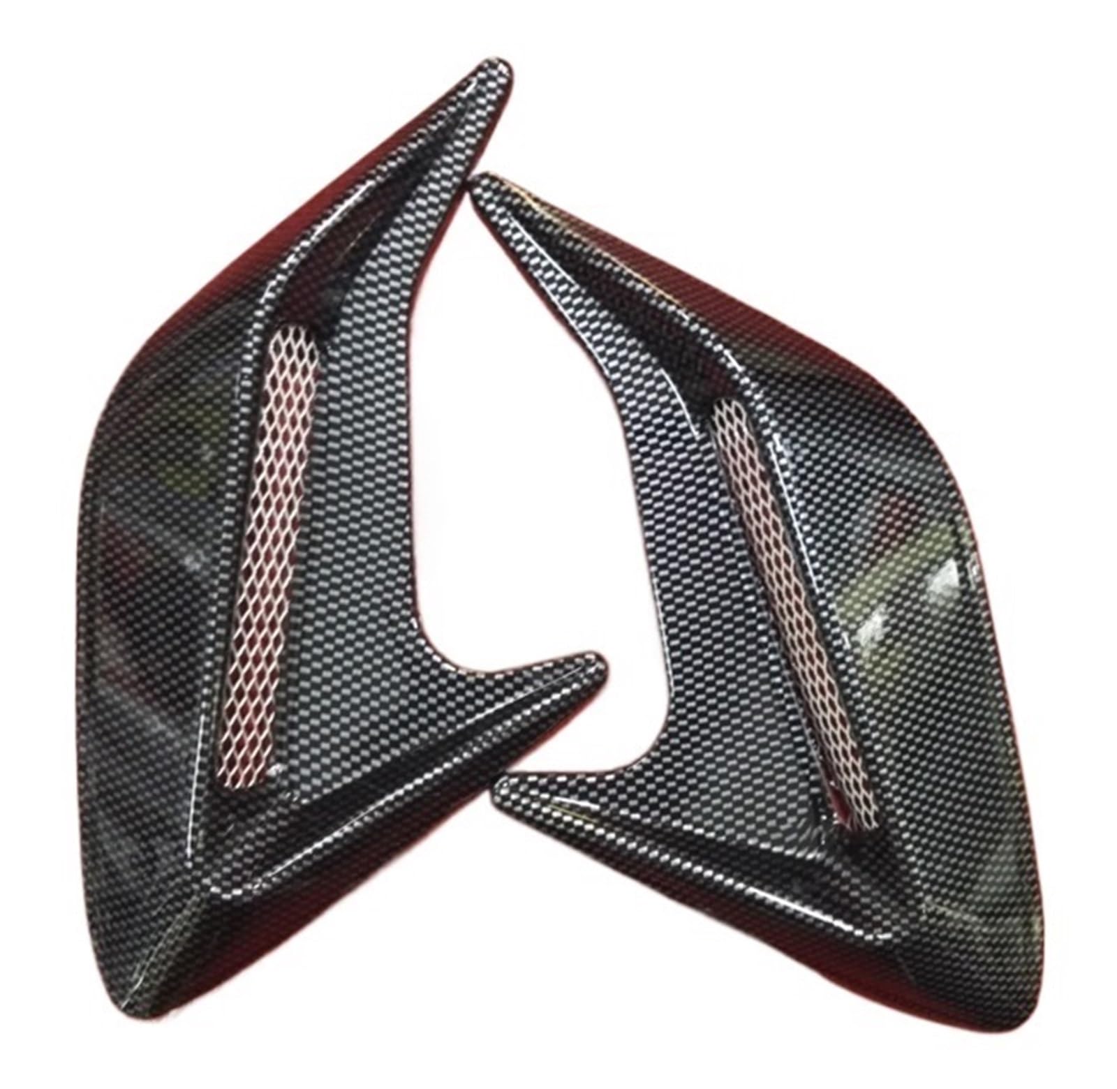 Auto Air Vent Trim Auto Seite Vent Air Flow Aufkleber Auto Lufteinlass Dekorative Hai Gill Intake Haube Auto Dekor Änderung(Carbon Fiber) von Ylrng