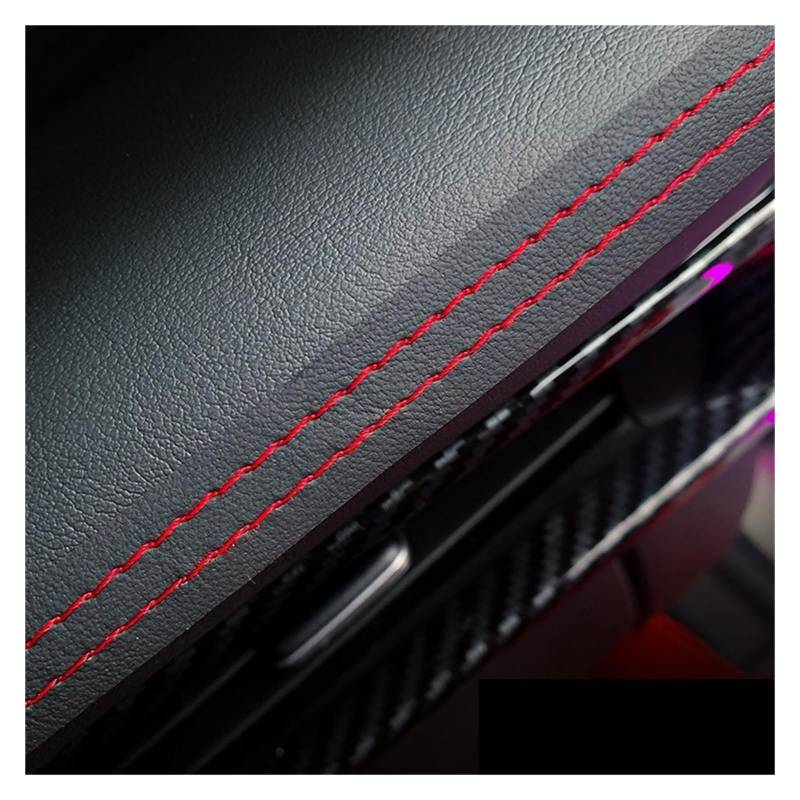 Auto Air Vent Trim Autoinnenraum Armaturenbrett Tür Dekoration Geflochtene Streifen Dekoration Innenverkleidung Zubehör(Red 1M 1PCS) von Ylrng