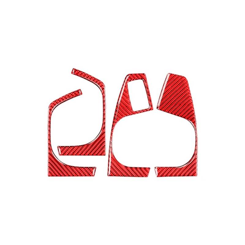 Auto Air Vent Trim Für 3 Serie Für G20 Für G28 2019-2020 Auto Tür Armlehne Wasser Tasse Halter Panel Trim Abdeckung Aufkleber(Red-Carbon Fibre) von Ylrng