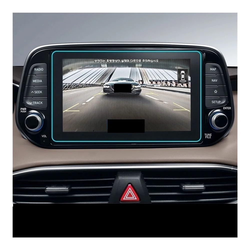 Navigation Panzerglas Schutzfolie Für Hyundai Für Santa Fe 2019 2020 Displayschutzfolie Aus Gehärtetem Glass 8 Zoll Autonavigation 9H Displayschutzfolie Aus Gehärtetem Glass von Ylrng