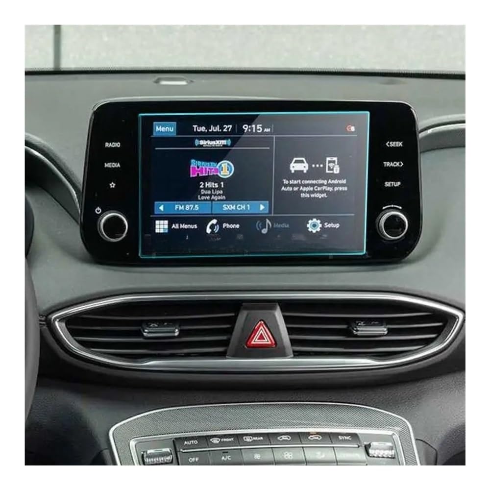 Navigation Panzerglas Schutzfolie Für Hyundai Für Santa Fe 2022 Displayschutzfolie Aus Gehärtetem Glass, Autonavigation, 9H Displayschutzfolie Aus Gehärtetem Glass(Inch 8) von Ylrng
