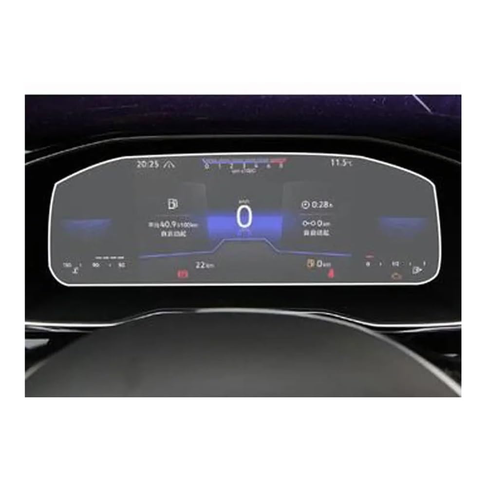 Navigation Panzerglas Schutzfolie Für Polo 2022 Auto Dashboard Bildschirm Gehärtetes Glass Display-schutzfolie Auto Innen Aufkleber Zubehör(A Style) von Ylrng