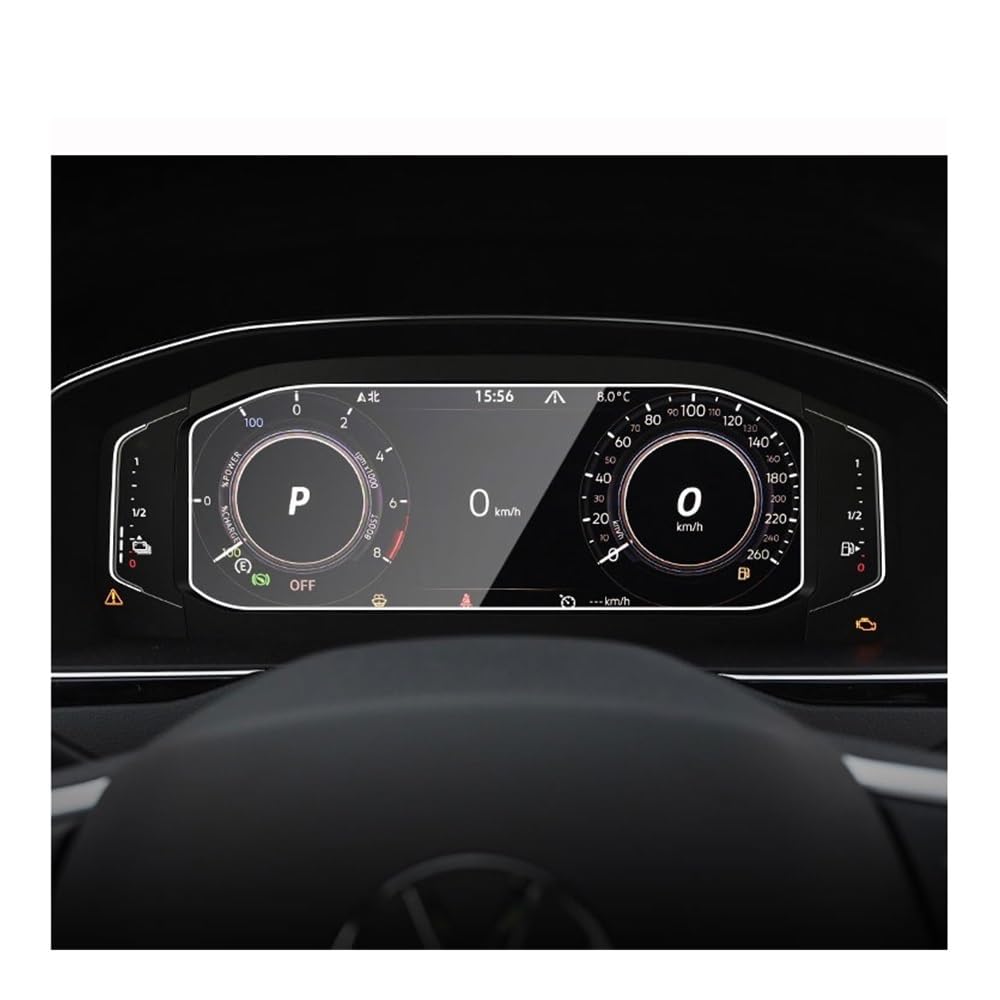 Navigation Panzerglas Schutzfolie Für Polo 2022 Auto Dashboard Bildschirm Gehärtetes Glass Display-schutzfolie Auto Innen Aufkleber Zubehör(Style b) von Ylrng