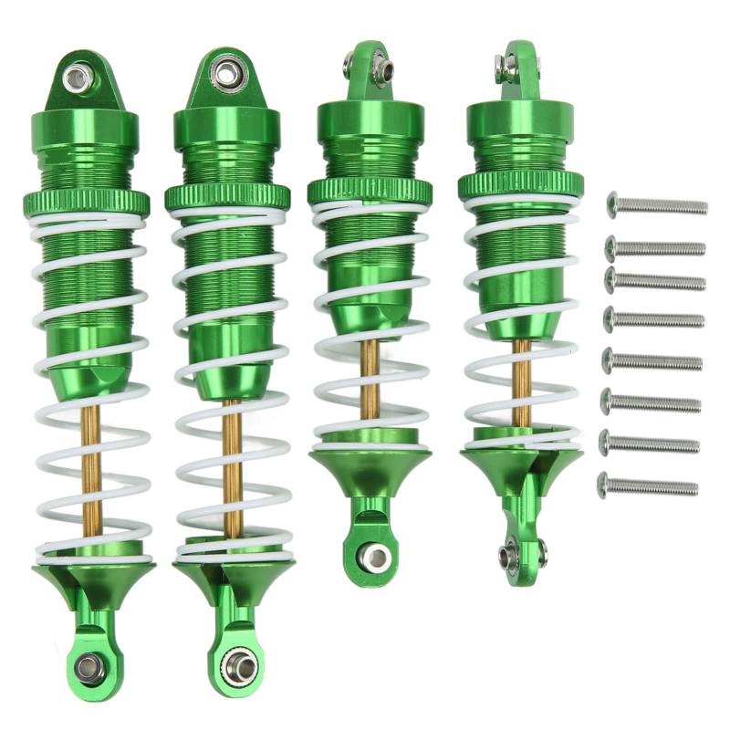 Hochwertiges RC-Stoßdämpfer-Set aus Aluminiumlegierung – ausgewogener Antrieb und Stabilität für 1/10 RC-Autos (Green) von Ylwxzenith