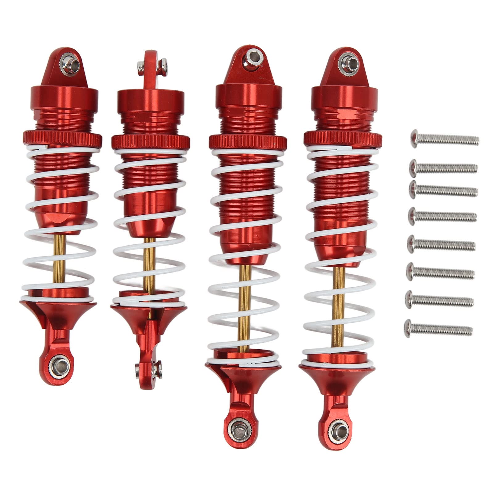 Hochwertiges RC-Stoßdämpfer-Set aus Aluminiumlegierung – ausgewogener Antrieb und Stabilität für 1/10 RC-Autos (Red) von Ylwxzenith