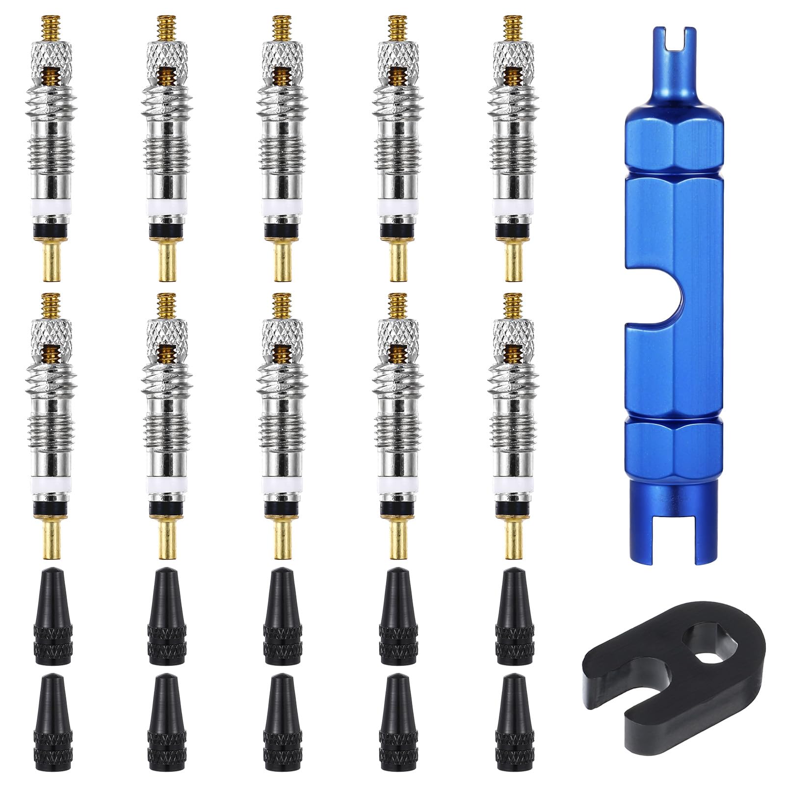 Fahrradventil Adapter,Ymapinc 22 Stück Ventilkernset Ventil Fahrrad Sclaverandventil Französisches Ventil Fahrradventile Fahrradventil Französisch Fahrrad Ventile für Fahrräder Mountainbikes von Ymapinc