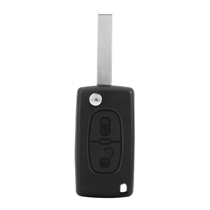 2 Tasten Auto Schlüssel Fob, Fernbedienung Autoschlüssel Klappschlüssel ID46 433MHz mit Ungeschnittener Klinge Kompatibel 207 307 308 407 807 von Ymiko