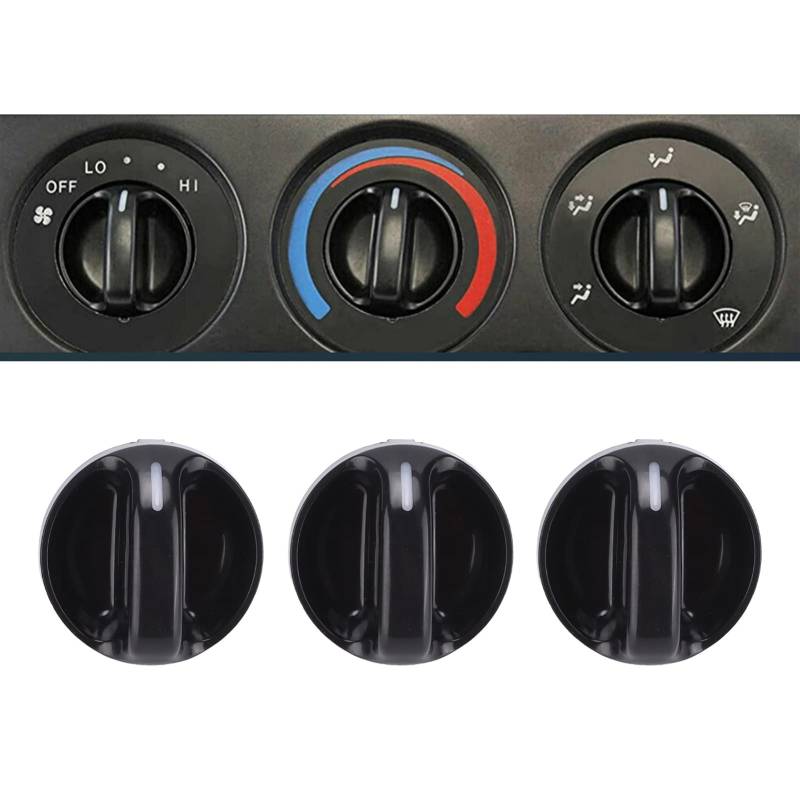 Ymiko 3Pcs A/C Heater Knob Set 559050C010 Car Modification Control Knobs Dials Heizung AC oder Fan Ersatz Tundra 2000-2006 von Ymiko