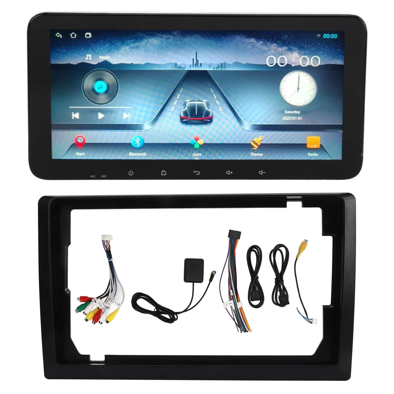 Auto-GPS-Navigation für für Android 11, 11,3-Zoll-Touchscreen, 2 G für Ram, 32 G ROM, Quad-Core, Bluetooth, FM-Stereo-Radio, Unterstützt WiFi von Ymiko