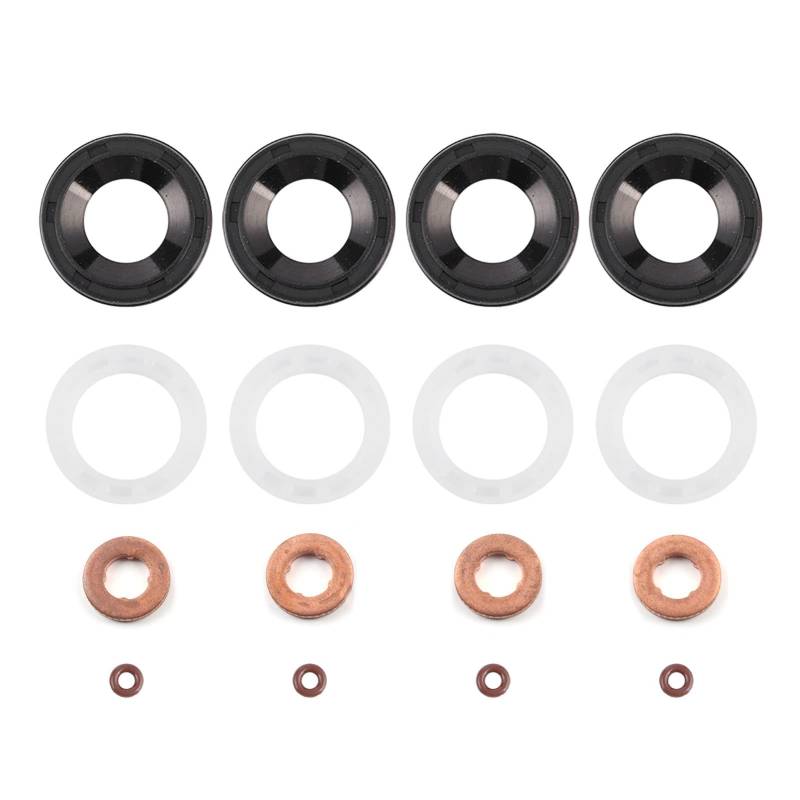 Ymiko Injektor Dichtungen Washer Kit Einspritzdüse Dichtung 1233683 198185 Fit Fiesta für Focus Auto Einspritzdüsen Dichtung Reparatursatz von Ymiko