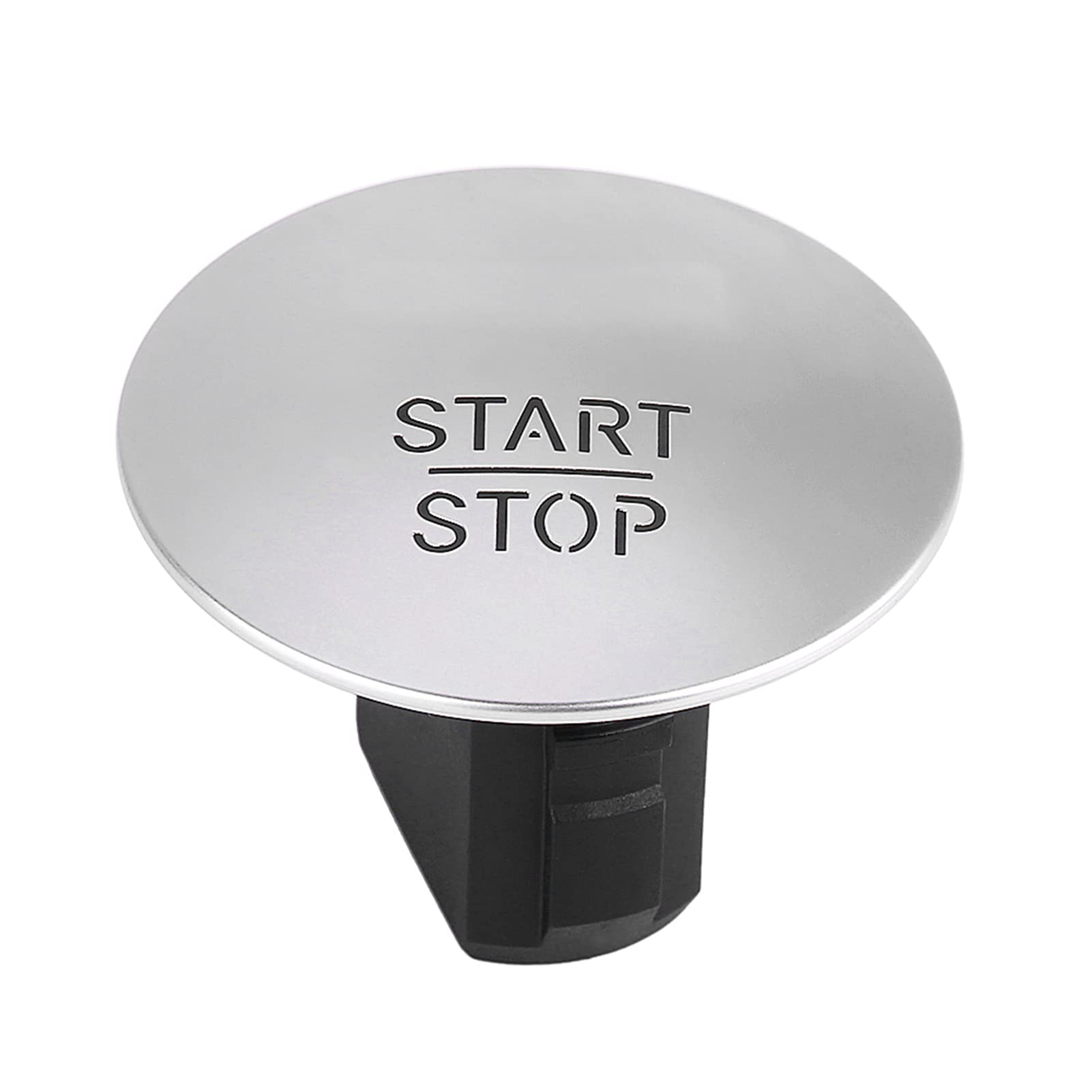 Ymiko Keyless Go Start Stop Knopf, Keyless Go Start Stop Druckknopf Motor Zündschalter Ersatz für 2215450714 Silber von Ymiko