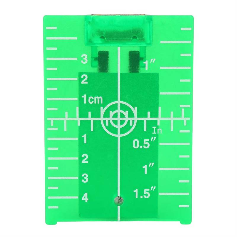 Magnetische Zielplatte, mit Bein für Level Meter Line Doppelskala (Zieltafel mit grünem Licht) von Ymiko