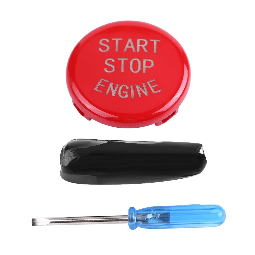 Motor Start Stop Button Cover Starter Button Decal Motor Zündschloss Abdeckung Aufkleber Ersatz für E Disk Bottom E90 E91 E92 E93 E60 X1 E84 X3 E83 X5 E70 X6 E71 X6 E72(rot) von Ymiko