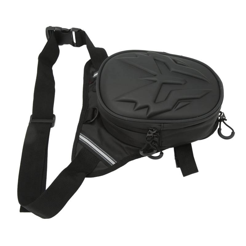 Motorrad-Fahrrad Tasche, Tropfen-Bein-Tasche Outdoor-Oberschenkel-Tasche, Motorrad-Bein-Tasche PVC Matte Drop-Bein-Beutel Multifunktion Ale Oberschenkel-Packungen für Wandern (Matt-schwarz) von Ymiko