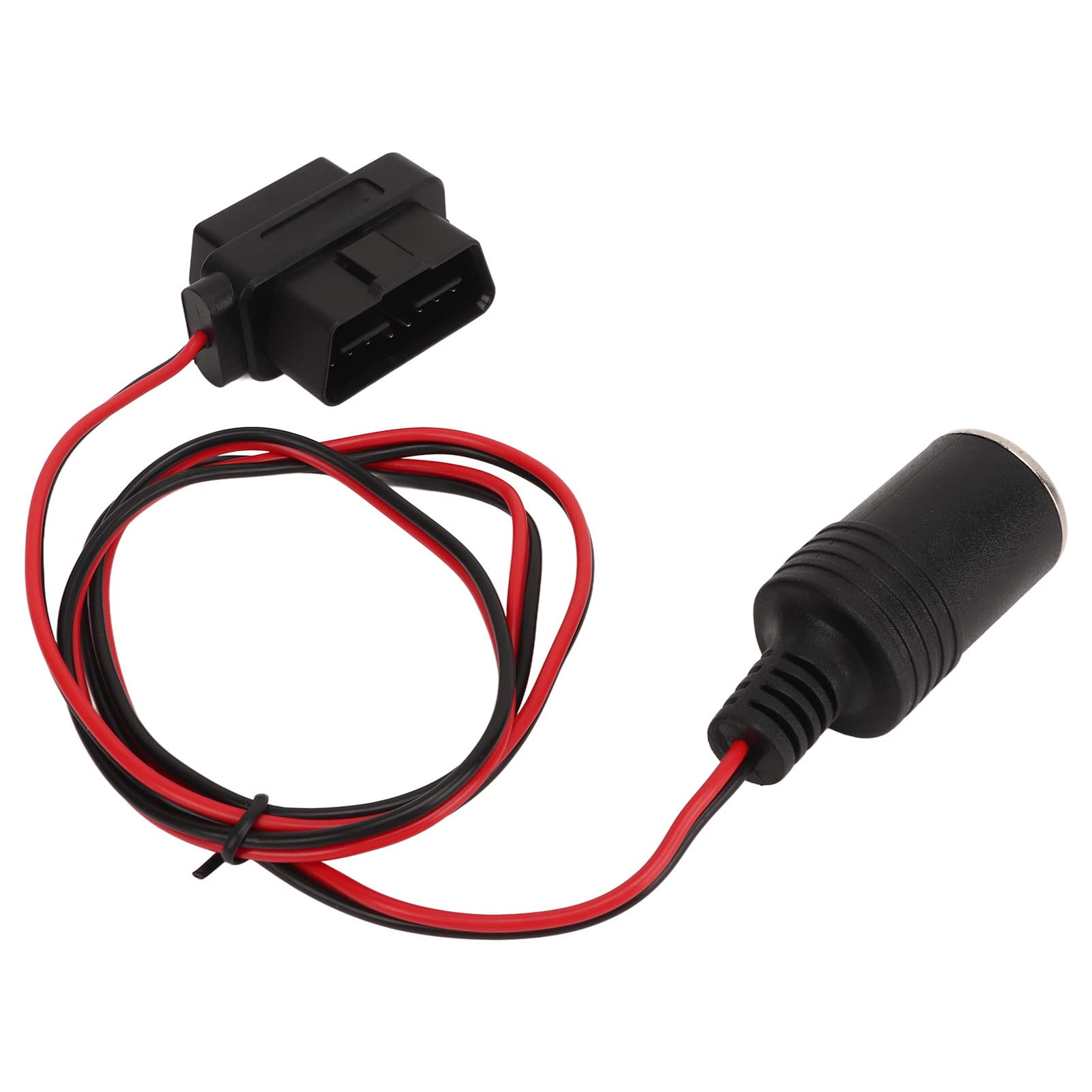 OBD2-Zigarettenanzünder-Adapter für Autos mit OBD, OBD2-Zigarettenanzünder-Adapter, 16-poliger T-Kopf-Buchse, Netzkabel von Ymiko