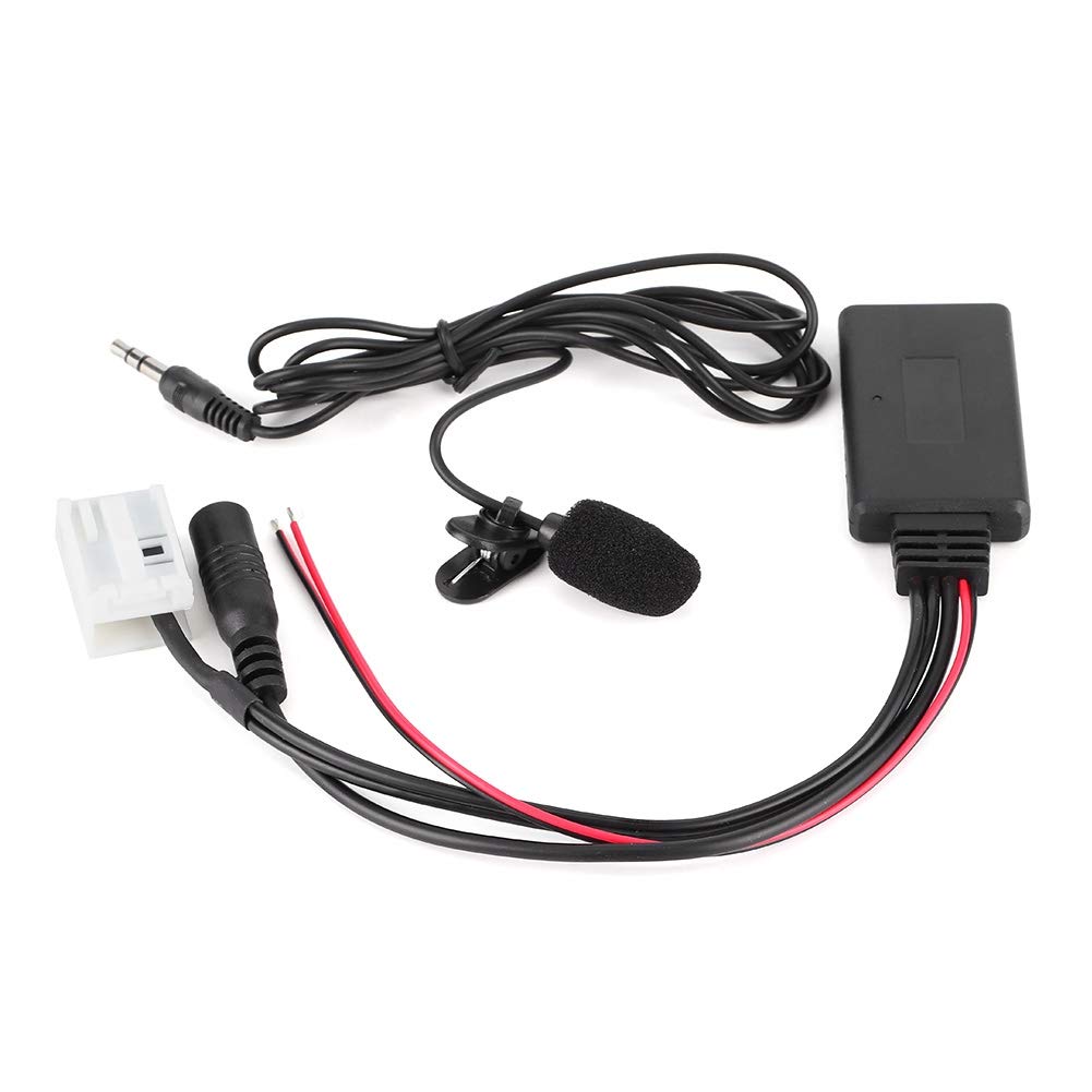 Ymiko 12-poliger Bluetooth-für Audiokabel-Auto-AUX-Adapter-Anschluss, Kabelloser für Audio-Adapter mit Mikrofon, Passend Berlingo für Audio-Autoradio von Ymiko