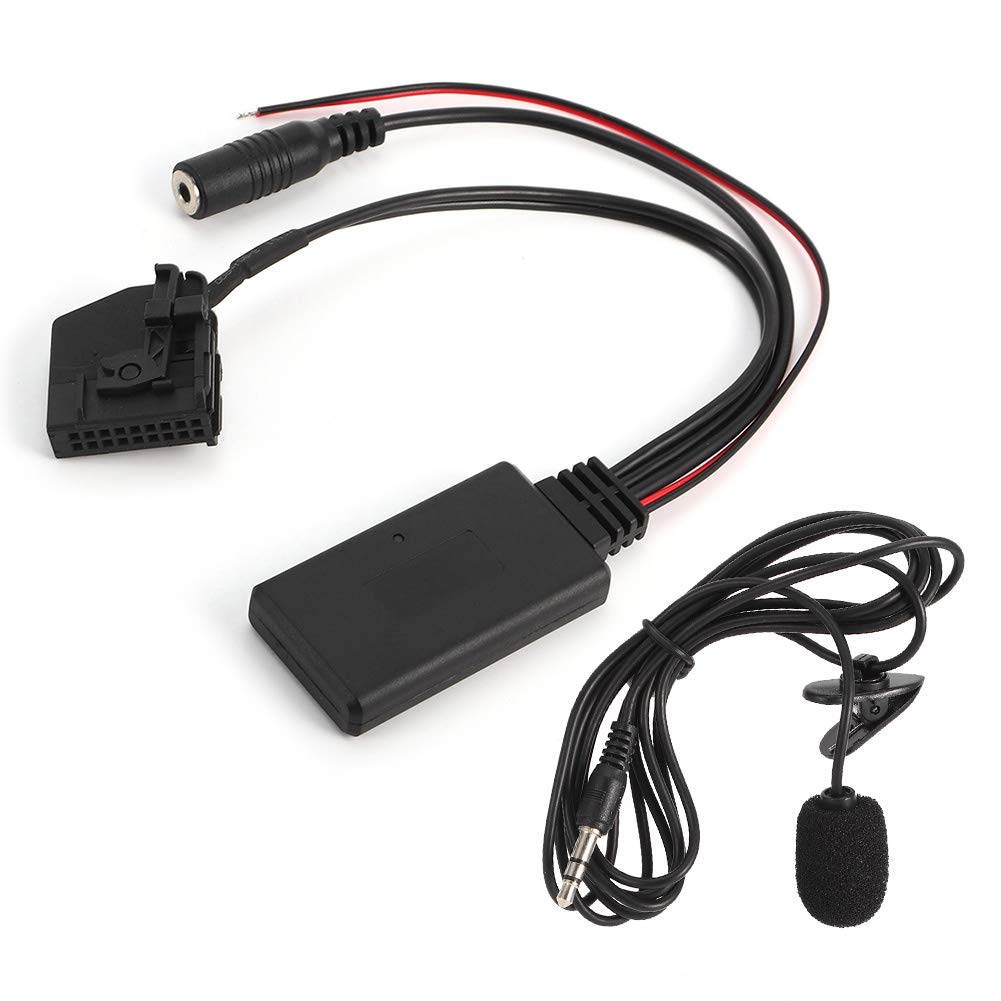 Ymiko 18-poliger Bluetooth-AUX-Kabeladapter, Drahtloser Automikrofon-Adapter, Ersatz für Comand 2.0 W211 W208 W168 W203 von Ymiko