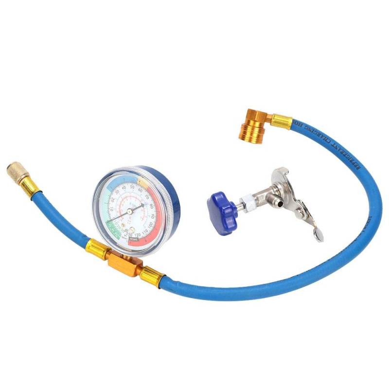 Ymiko AC U-Ladeschlauch mit Manometer R134A R12 Einbau-Messschlauch Messsystem 250PSI Niederdruck-Kältemittel-Ladeleitung von Ymiko