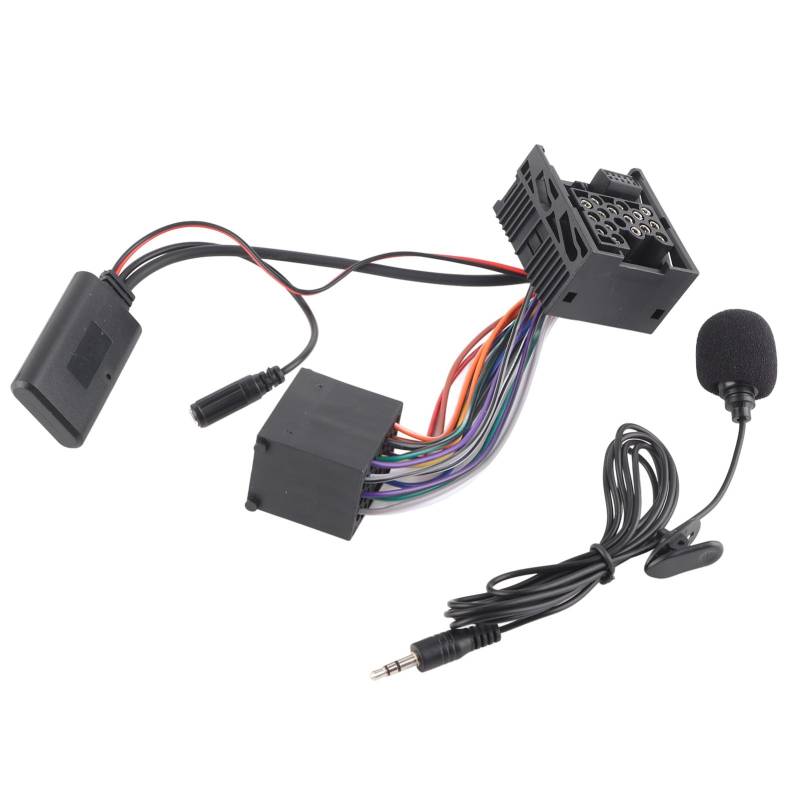 Ymiko Auto Bluetooth Modul Empfänger, Auto 10 Pin Bluetooth Modul Adapter AUX in Kabel Ersatz für E46 320 325 323 328 330 M3 3-Serie mit Mikrofon von Ymiko