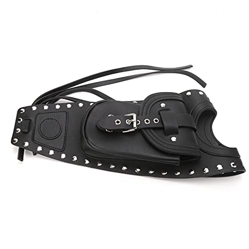 Ymiko Motorrad für Tankrucksack, Motorrad für Tankrucksack Gas für Tankpad Cover Schwarz Kunstleder Kompatibel mit XLX1000 XL1200X XLH883 von Ymiko