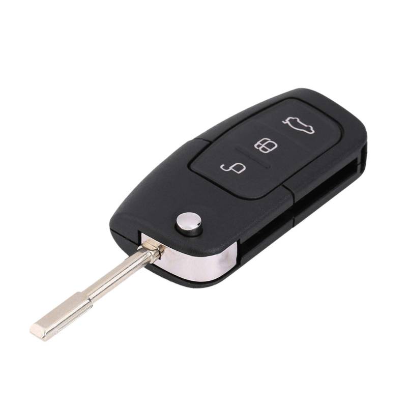 Ymiko Remote Key Case, 3-Tasten Remote Key Fob 433 MHz mit Chip 4D60 Kompatibel Ford für Focus von Ymiko