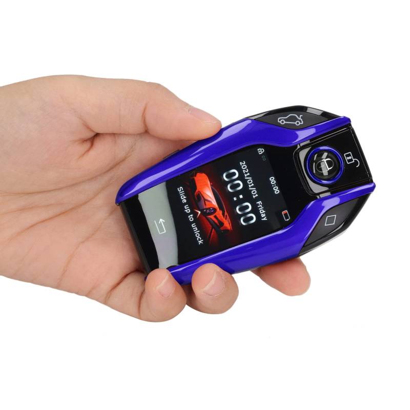 Ymiko Unifür Versal TK800+ LCD Touchscreen Smart Key, Remote Keyless Entry FüR Alle Start Stop Engine Tasten (Blau) von Ymiko