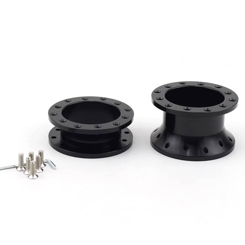 30mm 50mm Aluminium-Lenkrad Nabenadapter aus Kit Lenkrad Spacer for Universal Auto(30mm black) von Ymnilian