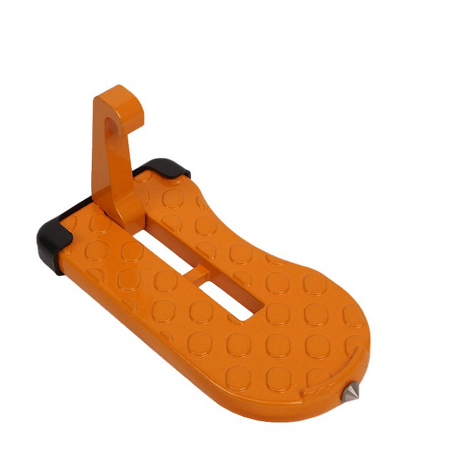 Auto Pedale,Pedalkappen Multifunktions-faltbare Autotür-Pedal Universal-Auto-Dach-Rack-Schritt-Latch-Haken Hilfsfußpedal Aluminiumlegierung Sicherheitshammer(Orange) von Ymnilian