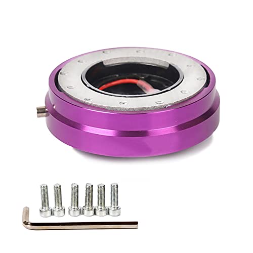 Dünne Version Lenkrad Quick Release Hub Adapter Snap Off Kit(Purple) von Ymnilian