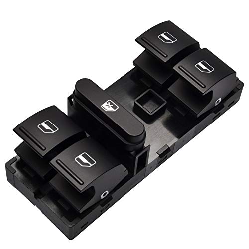 Fensterheberschalter,Fensterheber Schalter Taste Elektrische Power Master Window Switch Button fit verwendung for VW Golf 5 Golf 6 Jetta MK5 MK6 Touran Passat B6 B7 1K4959857b von Ymnilian