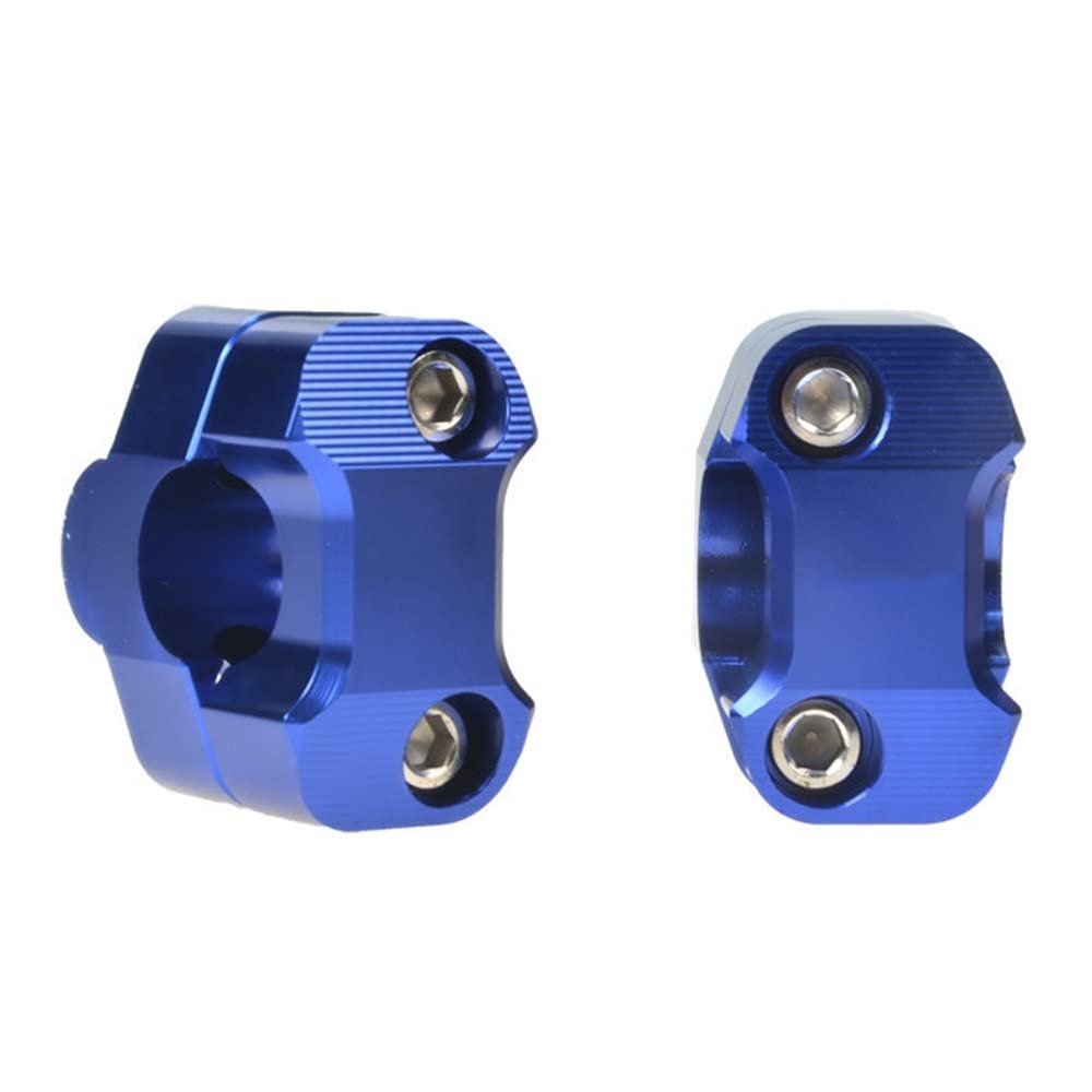 Lenkererhöhung Motorrad,Motorrad Lenker Riser 22mm 28mm Universal Motorrad Lenkerklammern Adapter Lenkrad Lenker Fat Balken Riser Mount(28mm Blue) von Ymnilian