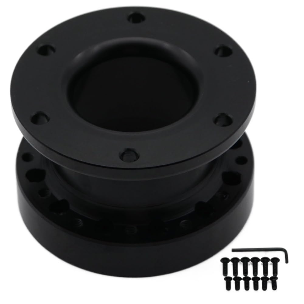 Universal-Lenkradnabe-Spacer Höhe 51mm Lenkrad Hub Kit Adapter Spacer(Black) von Ymnilian