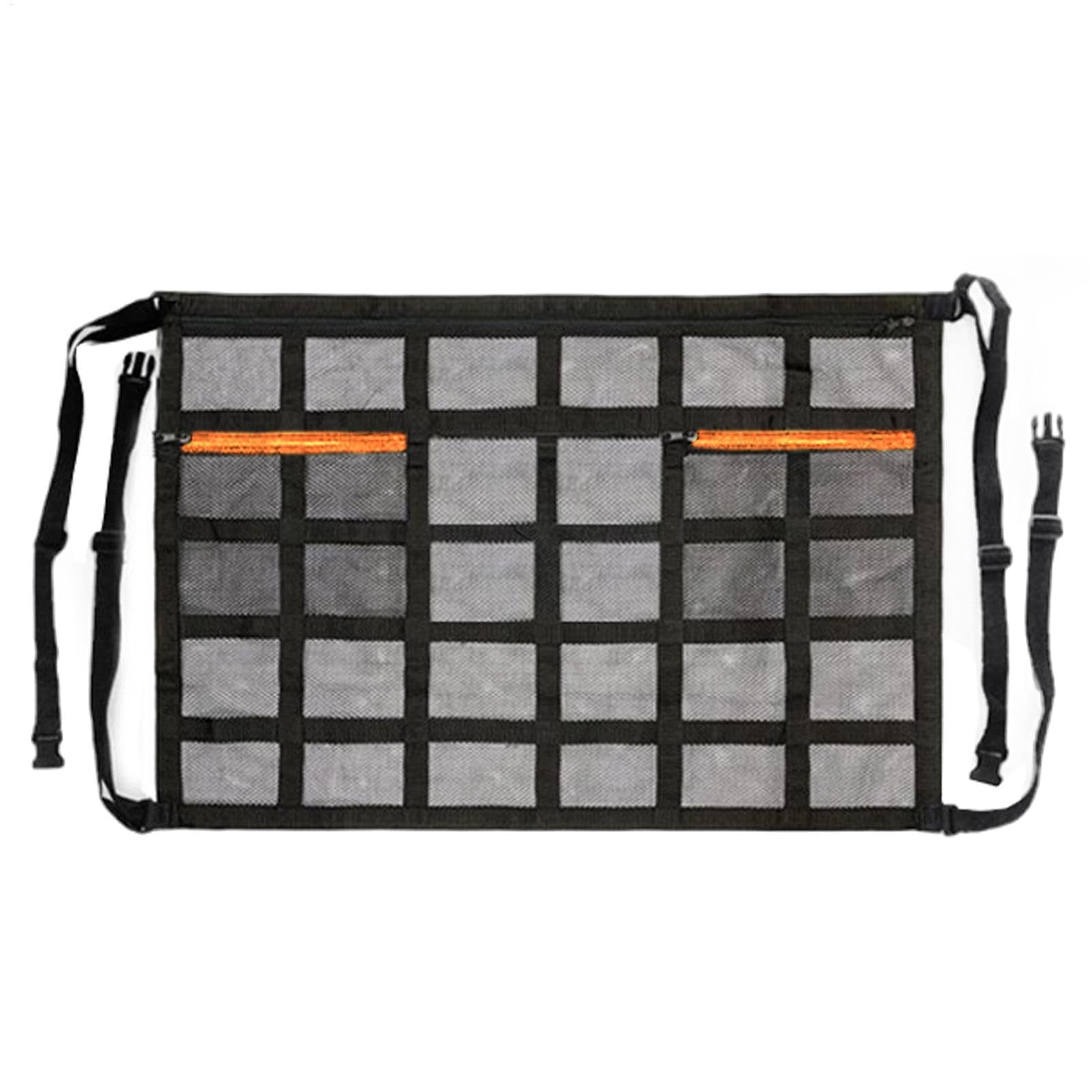 Autodach-Aufbewahrungsnetztasche, Autodach-Gepäcknetztasche | Deckennetz-Organizer für Lange Reisen | Verstellbarer doppellagiger Organizer mit Reißverschluss, Kfz-Organizer von Ynnhik