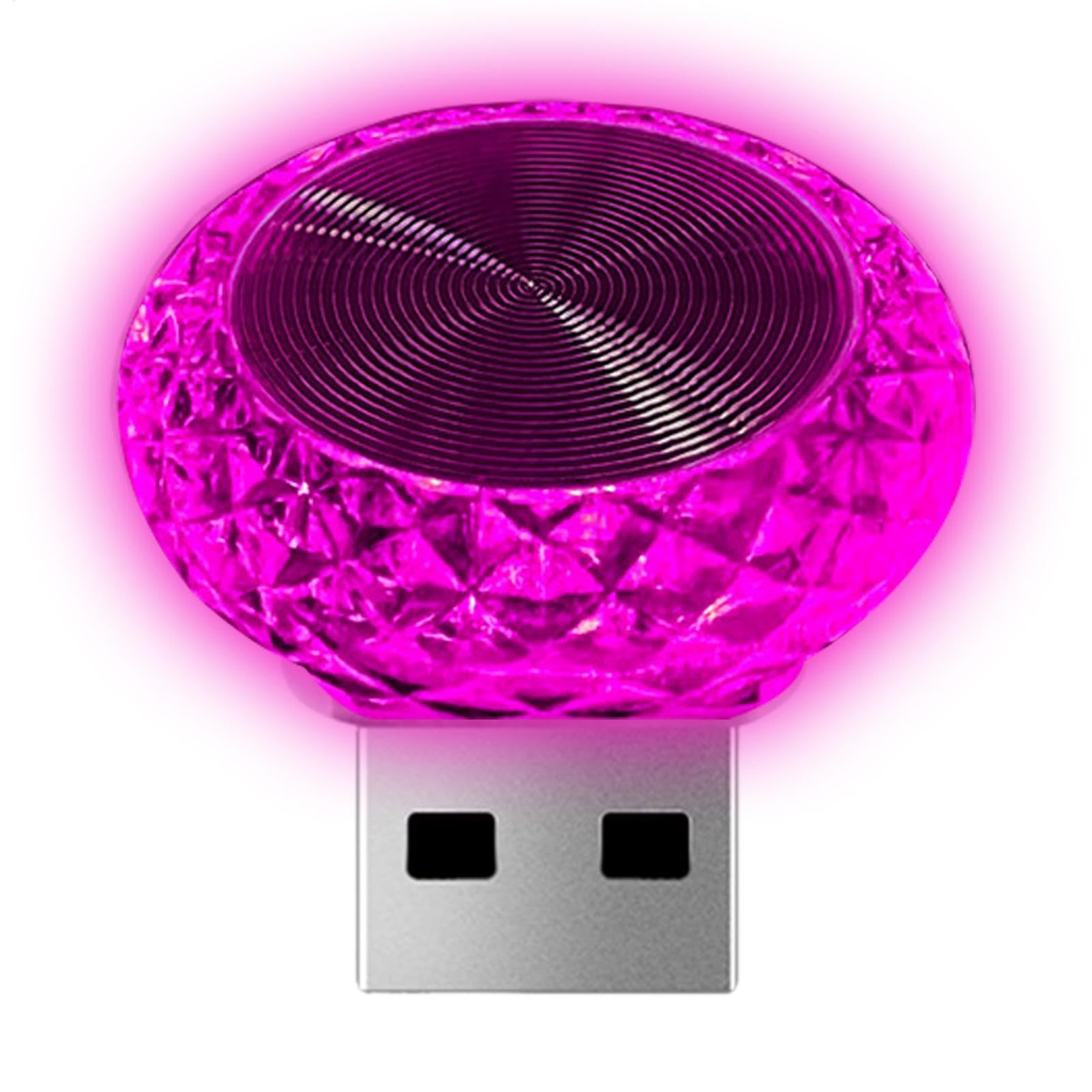 Ynnhik USB-LED-Auto-Innendekorationsleuchten - Buntes LED-Mini-USB-Atmosphärenlicht - RGB-Auto-Innenraum-Atmosphärenlichter von Ynnhik