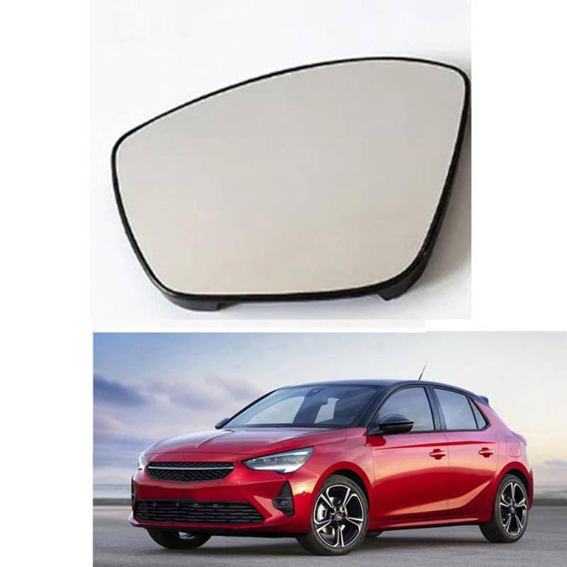 Auto Ersatzspiegel für Opel/Vauxhall Corsa F 2019-2023 1607512180/1607512280,Spiegelglas Ersatz Heizba Außenspiegel Glas Verstellbar Rückspiegelglas Seitenspiegelglas Außenspiegelsets von YoQIK