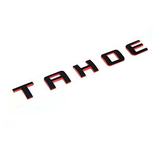 Yoaoo 1 x OEM Tahoe Red Line Namensschild Emblem Badge Brief 3D Logo für Suburban Original Redline von Yoaoo