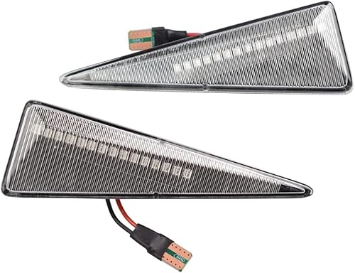 Yoegerery Dynamische LED-Seitenblinker, bernsteinfarben, superhell, Canbus, sequentielle Repeater-Leuchten für R-enault Avantime Espace Megane Scenic Vel Satis 02-09 Wind 10-13 (transparent) von Yoegerery