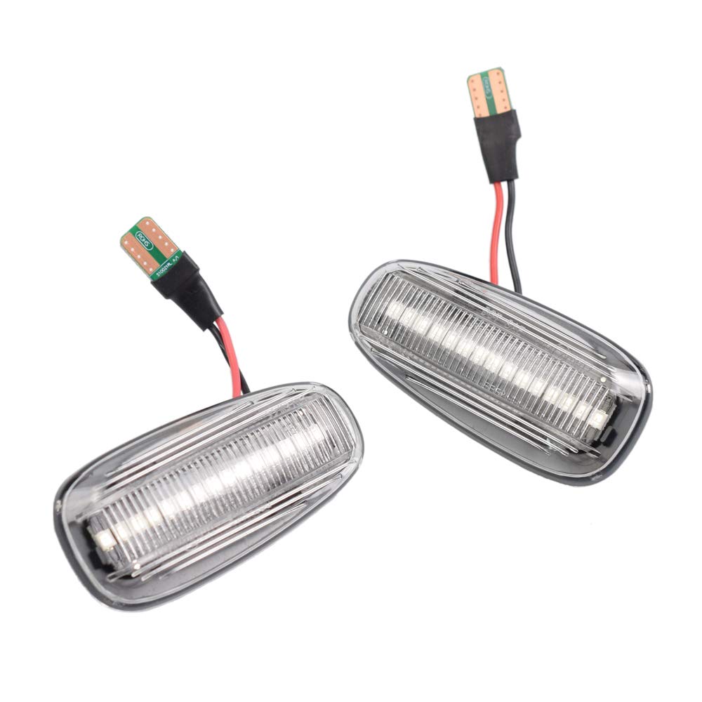 Yoegerery LED Dynamische Seitenblinker Bernstein Super Bright Canbus Sequentielle Repeater Lichter für O-pel Zafira A Astra G (Transparent) von Yoegerery