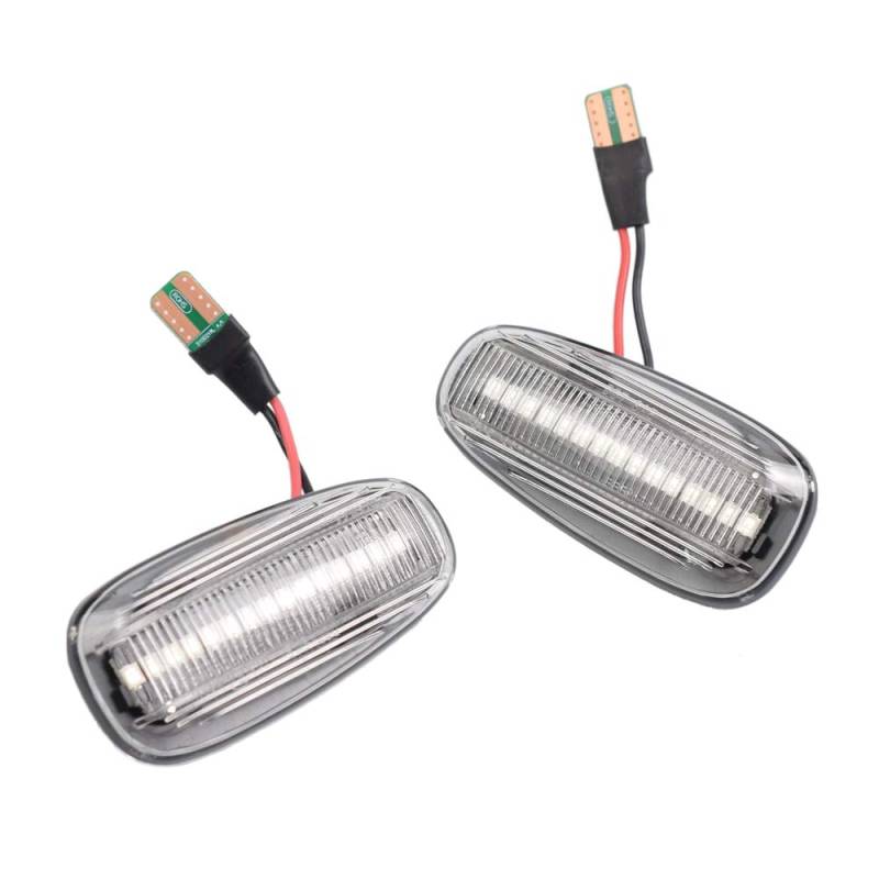 Yoegerery LED Dynamische Seitenblinker Bernstein Super Bright Canbus Sequentielle Repeater Lichter für O-pel Zafira A Astra G (Transparent) von Yoegerery