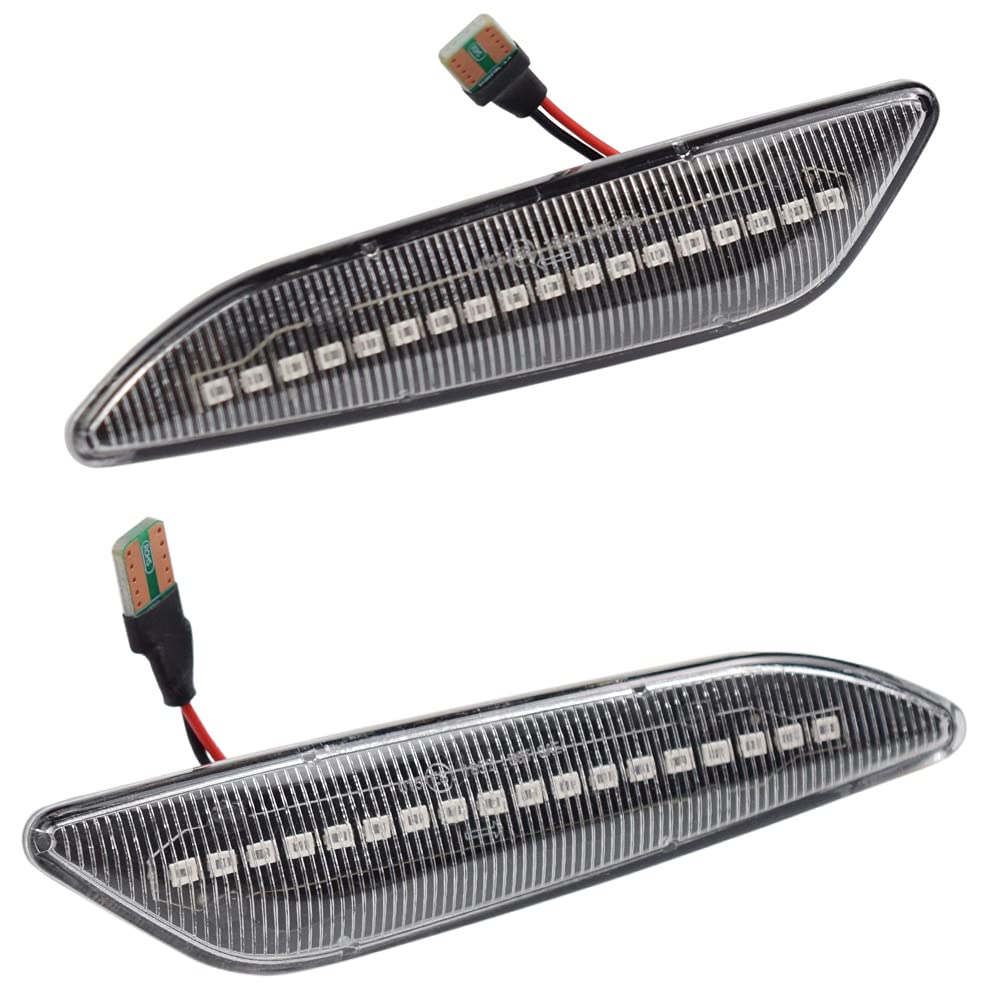 Yoegerery LED Dynamische Seitenblinker Bernstein Superhelle Canbus Sequentielle Repeater Lichter für Alfa Romeo 156 147 / Fiat Tipo/Lancia Delta 3 Ypsilon (Transparent) von Yoegerery