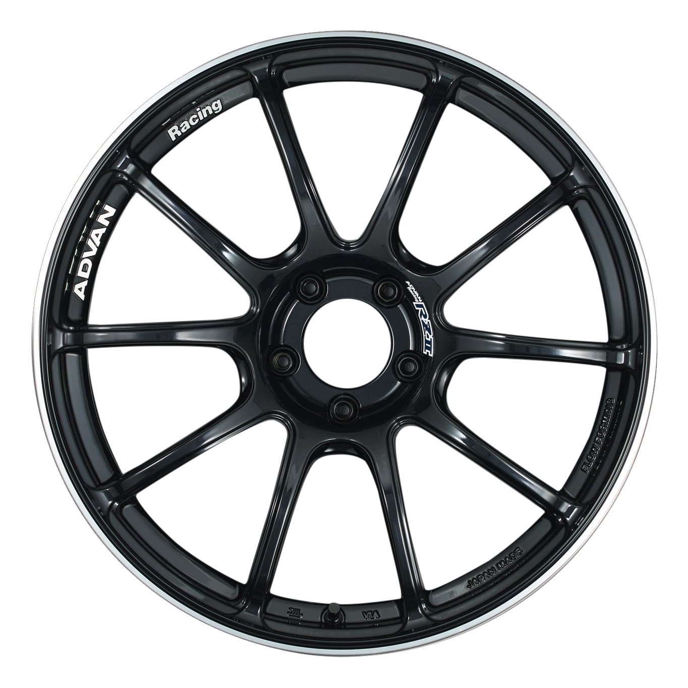 Yokohama Wheel Advan RZII Rad mit Lackierung, glänzend, 5 x 114,3 mm, 25 mm versetzt, Schwarz von Yokohama Wheel