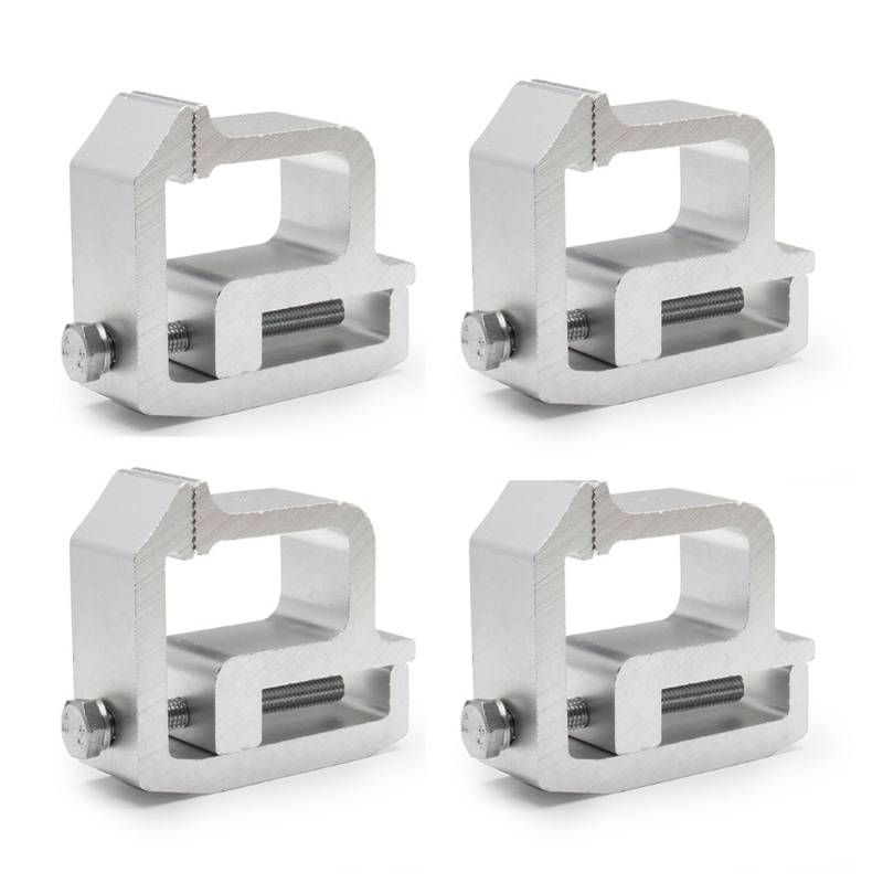 Yomiyuyr Aluminium C-Clamps, 4PCS-LKW-Kappe Montageklemmen, Nicht bohrendes LKW-Rack-Klemmen, sichere Campingplatz-Benutzer-Schalen-Schalen-Anhaftung von Yomiyuyr