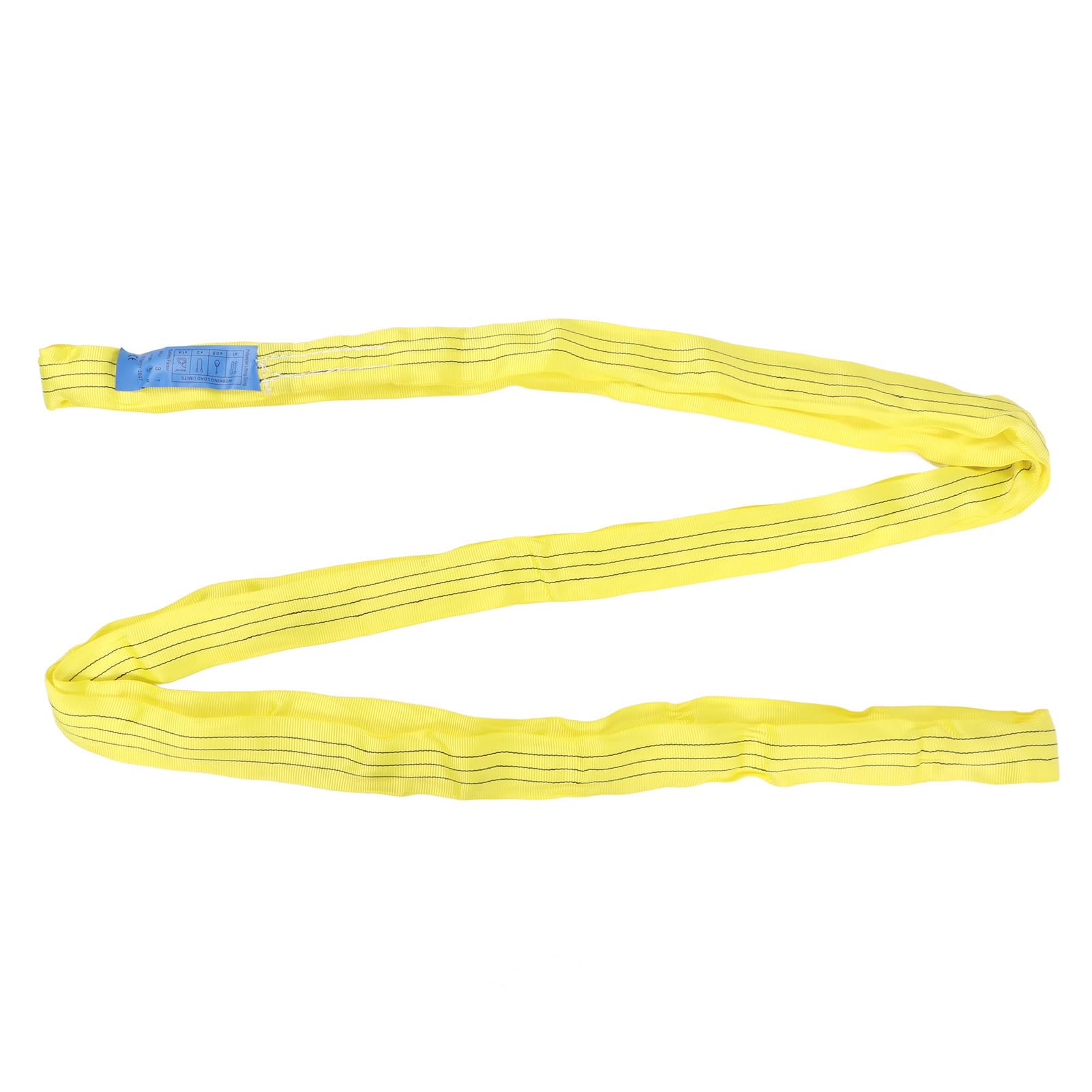 Yomiyuyr Lift Sling Straps, 3T 3-Meter-Rigging-Hebegurt – Flexibles Polyester-Kranhebeseil mit Doppelösenschnalle für Schifffahrts-, Maschinen- und Bauanwendungen von Yomiyuyr