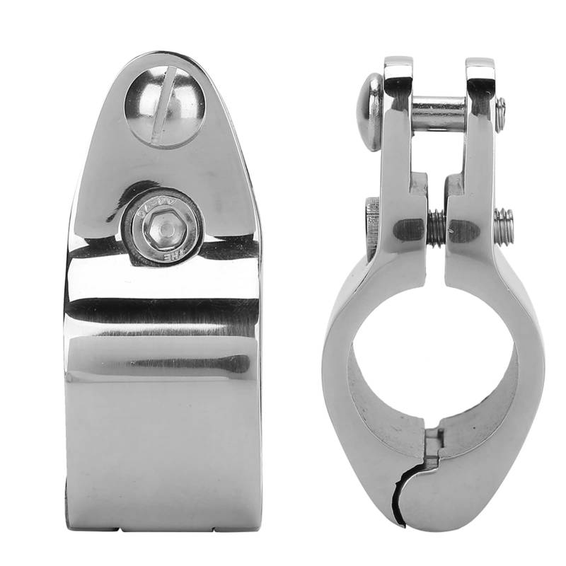 2 Stück Marine-Backenrutschen, Edelstahl-Bootsscharnier-Oberrutschen-Hardware-Beschläge Bimini-Top-Scharnier-Schienenmontage-Hardware, Beschläge (32mm) von Yosoo Health Gear