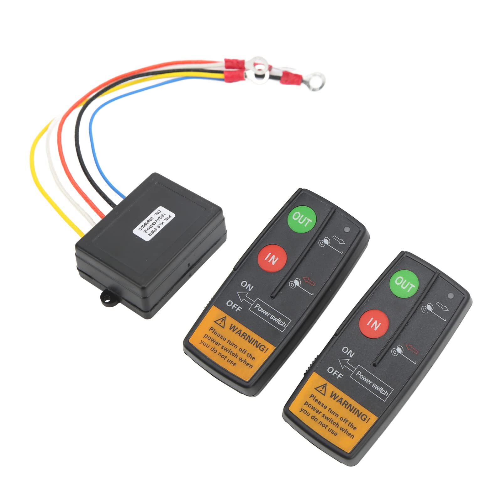 Kabelloses Seilwinden-Fernbedienungs-Set, 12 V 24 V Seilwinden-Fernbedienung, Hohe Empfindlichkeit, Universell für Auto, ATV, LKW von Yosoo Health Gear