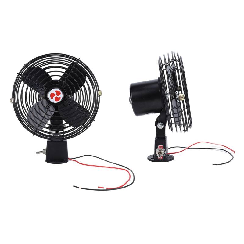 Yosoo Health Gear 12 -V -RV -Kühllüfter, Metallauto -Lüfter mit 2 Geschwindigkeitsschalter Heavy Duty Still Boat Cooling Ventilator Ruhige Kühlventilator für Auto, LKW, Wohnmobil, Auto, Boot und von Yosoo Health Gear