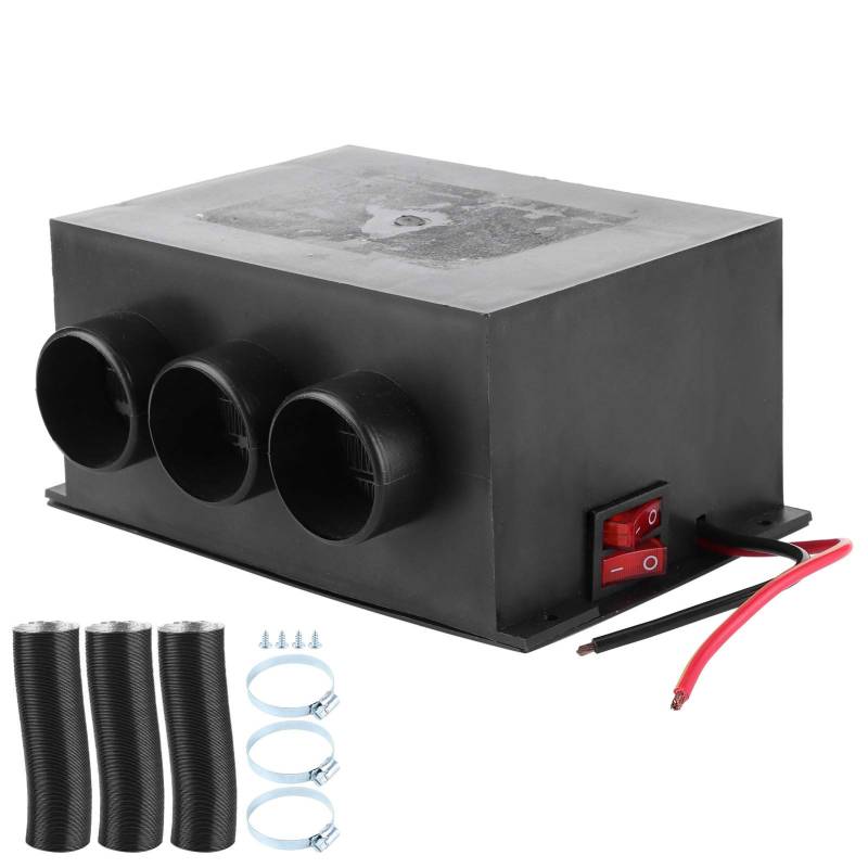 Yosoo Health Gear 12V Autoheizung, 300W 3-Loch Tragbarer Windschutzscheiben-Enteiser Winterheizung Wärmer Auto-Windschutzscheiben-Entfroster Nebelentfernung für Wohnmobile LKW von Yosoo Health Gear